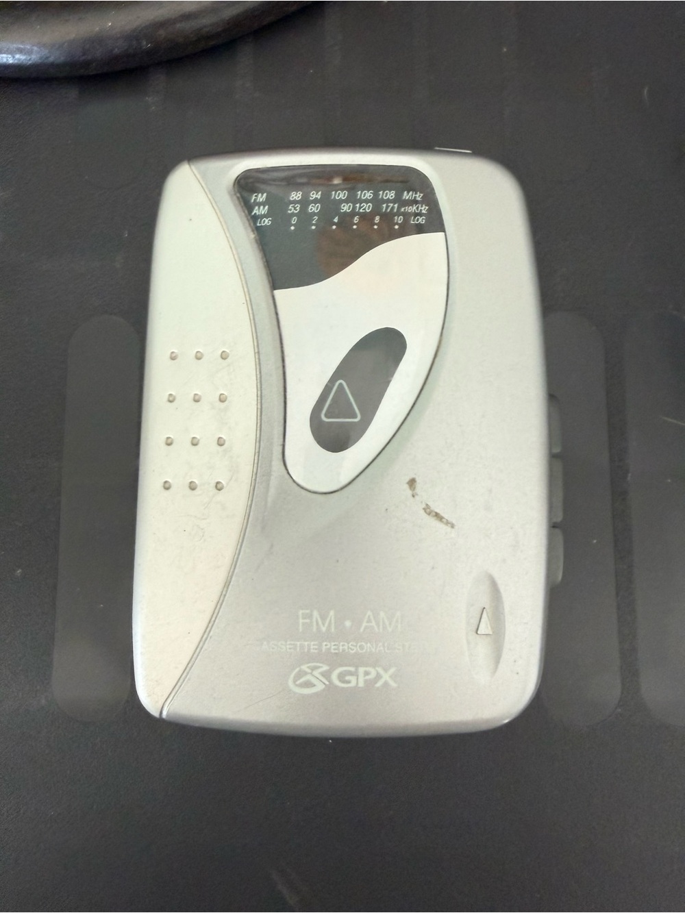 Silver Portable FM/AM Cassette Player
